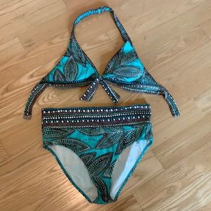 Tropical Print Bikini - 12